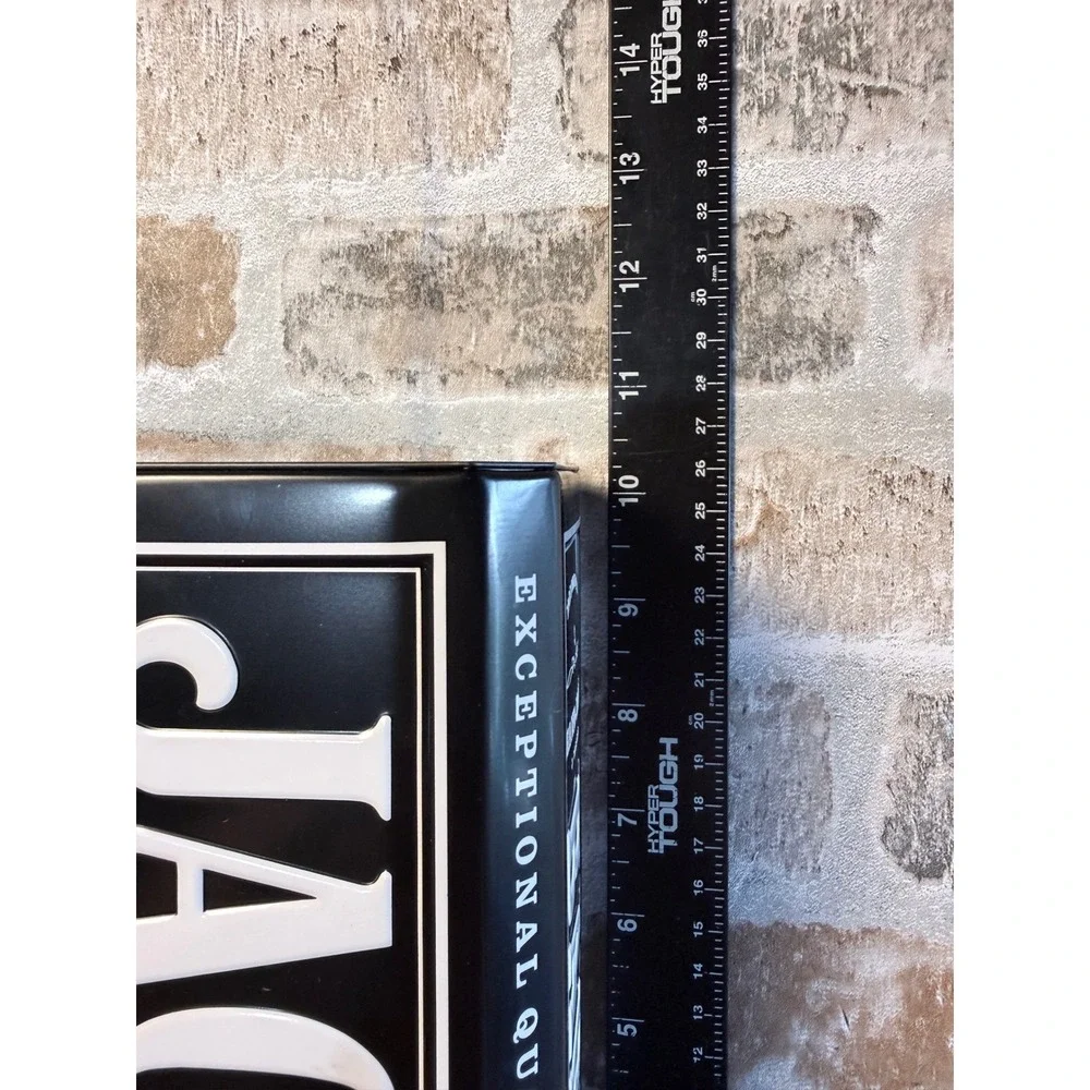 Jack Daniels Old No 7 Tennessee Whiskey Collectible Tin Box Embossed Black White